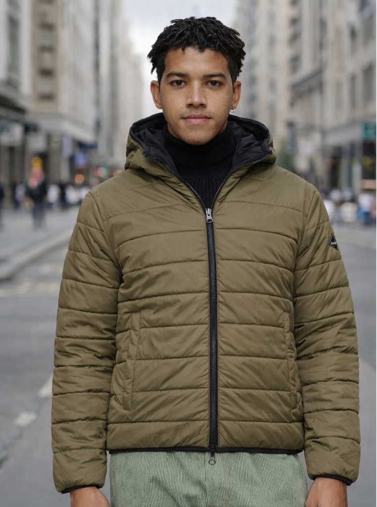 Geacă bărbați matlasata verde Olive